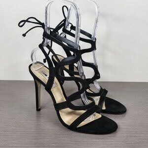 Steve Madden 'Ava' Sandal, Black Suede, Womens Size 10 M